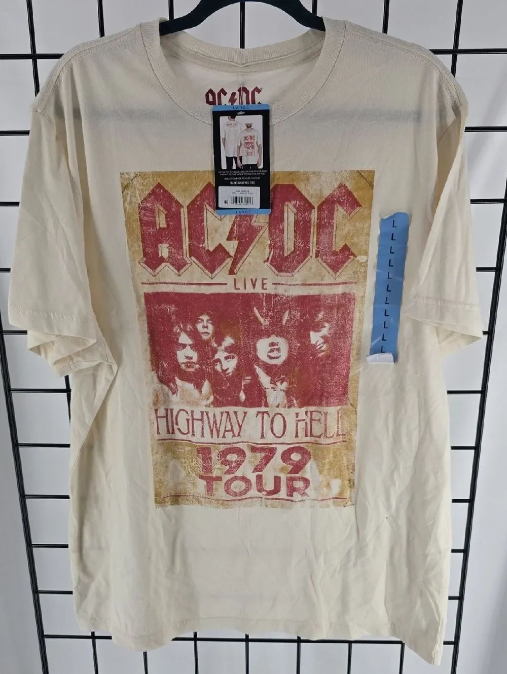 AC/DC Cream Tee Highway To HELL 1979 Tour Shirt